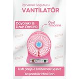 St. Morritz Premium USB Şarjlı 3 Kademeli Ekstra Güçlü Soğutucu Sessiz Çalışan Taşınabilir Mini Fan Vantilatör