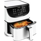 St. Morritz Premium Xxl 5.8-Quart 5.5 Lt 1700W Dokunmatik Panelli Yağsız Airfryer Fritöz -Beyaz