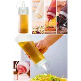 St. Morritz Qchef Hazırlık Şişesi (2 Adet) Kapaklı Salata Sosu Zeytinyağı Ketçap Mayonez Sıkma Sosluk 400 ml