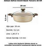 St. Morritz Safran Granit Tencere Basık Pilav Tenceresi 20 cm