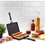St. Morritz Schäfer Tastemake Döküm Ocak Üstü Tost Izgara 20X26 cm 2 Parça - Altın