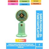 St. Morritz Sessiz 2 Kademeli Hafif Kablosuz 1200MAH Pervaneli Taşınabilir USB Şarjlı Masa El Fanı Vantilatör