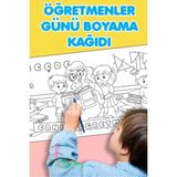 St. Morritz Simkids 24 Kasım Öğretmenler Günü Canım Öğretmenim Dev Boyama Kağıdı 2,5 Metre