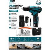 St. Morritz Spech Power Amerikan Teknoloji 48 Volt 6 Amper Setli Titanyum Sargı Metal Şanzuman Şarjlı Vidalama