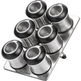 St. Morritz Standlı 6lı Paslanmaz Çelik Baharatlık Seti 110ML
