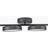 St. Morritz Sual LED Avize 3 Renk Işık Veren Enerji Tasarruflu 2li LED Modern Avize Salon Koridor Cafe - 0-Siyah