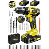 St. Morritz Teknoloji Darbeli Karbon Motor 14.4 V 3AH 27 Parça Süper Setli 2 Akülü Şarjlı Vidalama Matkap