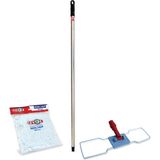 St. Morritz Temizlik Seti Nemli Mop + Moptel + Metal Sap 120 cm