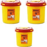 St. Morritz Tıbbi Atık Kutusu 5 Litre 3'lü Set Atık Kovası 3 Adet