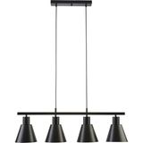 St. Morritz Trend Modern Tasarım Siyah Renk Cafe -Yemek Masası Üstü - Salon - Mutfak 4 Lü Avize - 0-Siyah