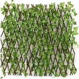 St. Morritz Yapay Sarmaşık Fesleğen Çit 3x1.2 Cm, Bahçe Balkon Çiti Ahşap Akordiyon Çit - 3 x 1,2 cm