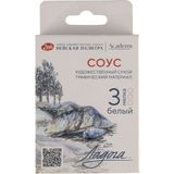 St. Petersburg Ladoga Charcoal Füzen Seti Çizim Tebeşiri 3'lü White Sauce