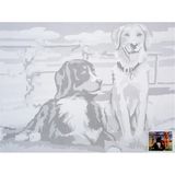St. Petersburg Sonnet Desenli Pres Tuval 30X40 cm Dogs 141764