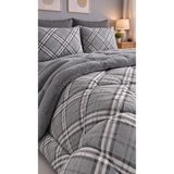 St Shopyteks Çift Kişilik Çift Taraflı Welsoft Yorgan Uyku Seti 195x215 cm | %100 Silikon Dolgulu | 4 Yastık Kılıflı | Çarşaflı