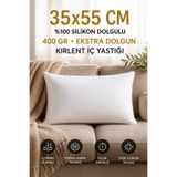 St Shopyteks Dikdörtgen Kırlent İç Yastığı 35x55 cm %100 Silikon Dolgulu 400gr Ekstra Dolgun İç Dolgu