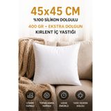 St Shopyteks Dikdörtgen Kırlent İç Yastığı 45x45 cm %100 Silikon Dolgulu 400gr Ekstra Dolgun İç Dolgu