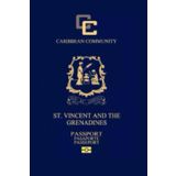 St. Vincent and the Grenadines Passport Replica Lined Hardcover 6'' x 9'' Notebook / Journal 120 pages