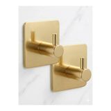 Staal 2’li Gold Askı Seti – 304 Paslanmaz Çelik, Metalik Altın Kaplama, Banyo & Mutfak, Güçlü Yapışkanlı
