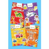 Staau Çocuk İlk Boyama Kitabım - Eğlenceli Boyama Seti 2 - Uzay / Dinozorlar / Taşıtlar / Eşyalar
