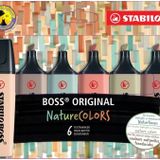Stabilo 70/6-2-2 Boss Nature Colors 6'lı Fosforlu Kalem Set