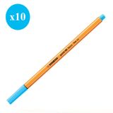 Stabılo 88/031 88 Point 0.4 mm Fosforlu Mavi 10 Adet İnce Keçe Uçlu Kalem