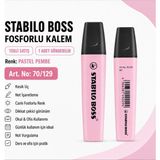 Stabilo Boss Fosforlu Kalem 1 Adet – Metin Işaretleme Kalemi - 70/129 PASTEL PEMBE