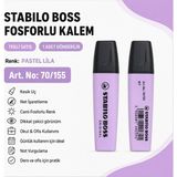 Stabilo Boss Fosforlu Kalem 1 Adet – Metin Işaretleme Kalemi - 70/155 PASTEL LİLA