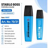 Stabilo Boss Fosforlu Kalem 1 Adet – Metin Işaretleme Kalemi - 70/31 MAVİ