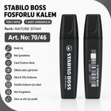 Stabilo Boss Fosforlu Kalem 1 Adet – Metin Işaretleme Kalemi - 70/46 NATURE SİYAH