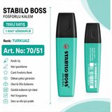 Stabilo Boss Fosforlu Kalem 1 Adet – Metin Işaretleme Kalemi - 70/51 TURKUAZ