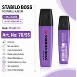 Stabilo Boss Fosforlu Kalem 1 Adet – Metin Işaretleme Kalemi - 70/55 EFLATUN