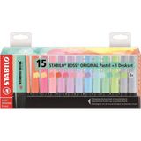 Stabilo Boss Original 15'li Pastel Renk Masaüstü Fosforlu Kalem Seti – Yumuşak ve Canlı Tonlar - Renkli