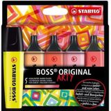 Stabilo Boss Original Arty Sıcak Renkler İşaretleme Kalem Seti 5 Li Çok Renkli