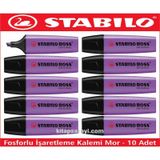 Stabilo Boss Original Eflatun 10'lu Fosforlu İşaretleme Kalemi
