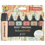 Stabilo Boss Original Nature Colors Fosforlu Kalem 70/6 6'lı Set