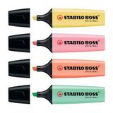 Stabilo Boss Pastel Renk Fosforlu Kalem 4 Renk Seti Okul ve Hobi Kullanımı İçin Uygun