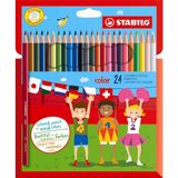 Stabilo Color - Kuru Boya Kalemi - 24'lü Paket - 4 Neon Renk Dahil Çeşitli Renkler - Renkli