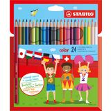 STABILO color - Kuru Boya Kalemi - 24'lü Paket - 4 Neon Renk Dahil Çeşitli Renkler