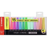 Stabilo Fosforlu Kalem 15 Li Set ( 9 Ana Renk 6 Pastel ) Masa Standı ile Birlikte