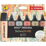 Stabilo Fosforlu Kalem Boss Naturecolors 6 Lı Etui 70/6-2-2 - Renkli
