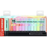stabilo fosforlu kalem (ışaret kalemi) boss original 2-5 mm kesik uç pastel 15 renk 7015-02-5 - Yok