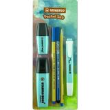 Stabilo Fosforlu Kalem (İşaret Kalemi) Boss Original 2-5 Mm Kesik Uç Tek Renk Pastel Set Mavi 70/113-6 (6 Lı Paket)