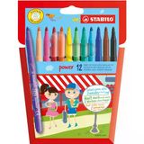 Stabilo Keçeli Kalem Power Askılı Paket 12 Renk 280/12-01