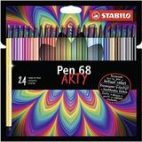 STABILO Pen 68 ARTY - Keçe Uçlu Boya Kalemi - 24'lü Paket - Çeşitli Renkler