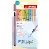 Stabilo Pen 68 Keçeli Kalem 1,0 Mm Pastellove 12 Renk