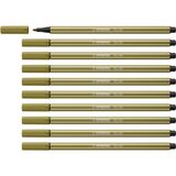 Stabilo Pen 68 Premium keçeli kalem, 10'lu paket, çamur yeşili | 10'lu paket, çamur yeşili