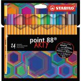 STABILO point 88 ARTY - İnce Keçe Uçlu Kalem - 24'lü Paket - Çeşitli Renkler