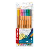 STABILO point 88 - İnce Keçe Uçlu Kalem - 8'li Paket - Çeşitli Pastel Tonları