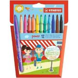 stabilo power 12 renk keçeli kalem askılı 280/12-01 - Yok