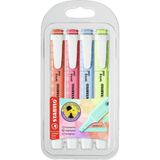 Stabilo | Swing Cool Fosforlu Kalem Pastel Seti, 4'lü, 1-4 mm Uç, 4 Saat Kurumaya Dayanıklı - Çok Renkli - Swing Cool Set